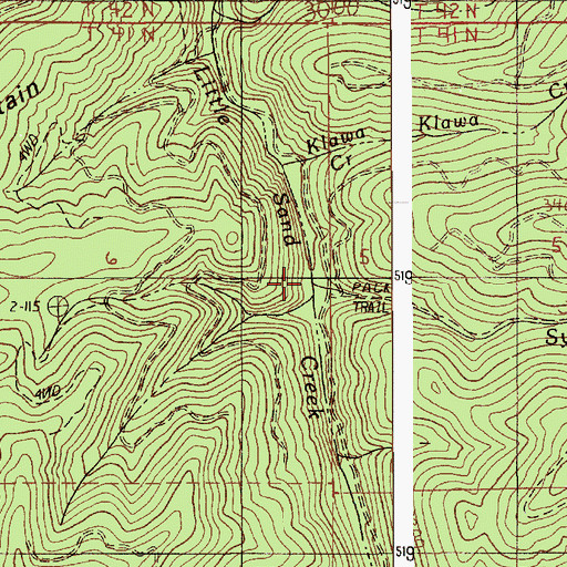 Topographic Map of Sypah Creek, ID