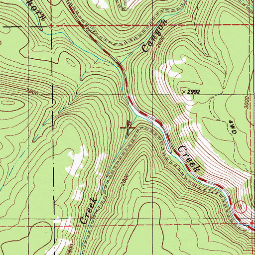 Topographic Map of Syringa Creek, ID