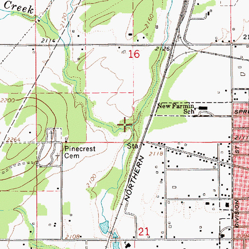 Topographic Map of Syringa Creek, ID