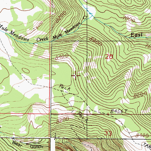 Topographic Map of Table Mountain Trail, ID