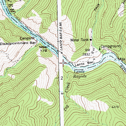 Topographic Map of Tag Creek, ID