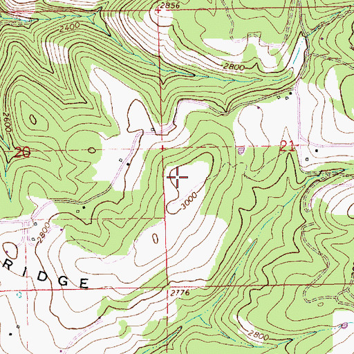 Topographic Map of Tahoe Ridge, ID