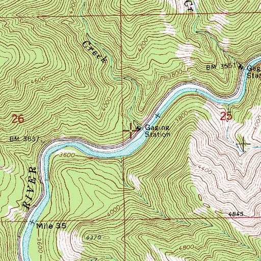 Topographic Map of Tailholt Creek, ID