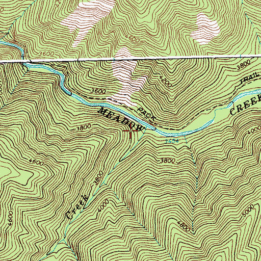 Topographic Map of Tamarack Creek, ID