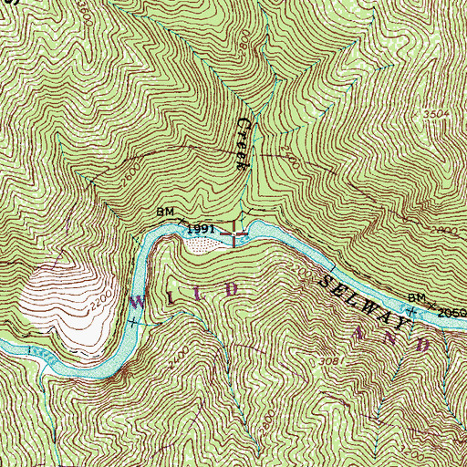 Topographic Map of Tango Creek, ID