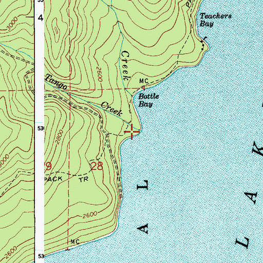 Topographic Map of Tango Creek, ID