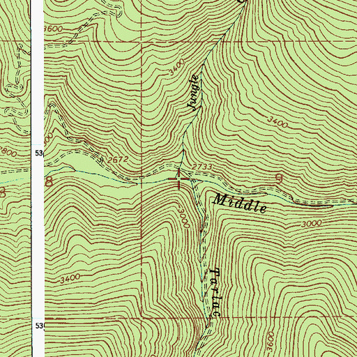 Topographic Map of Tarlac Creek, ID