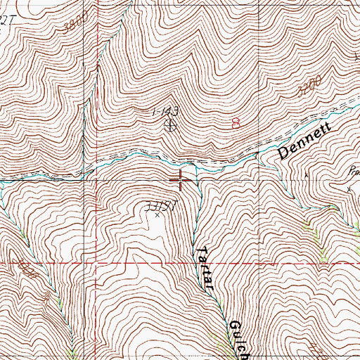 Topographic Map of Tartar Gulch, ID