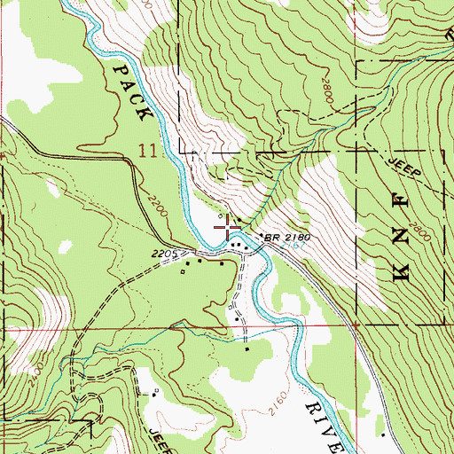 Topographic Map of Tavern Creek, ID