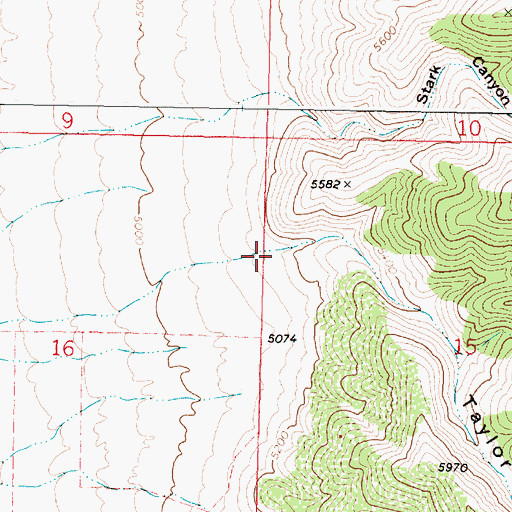 Topographic Map of Taylor Canyon, ID