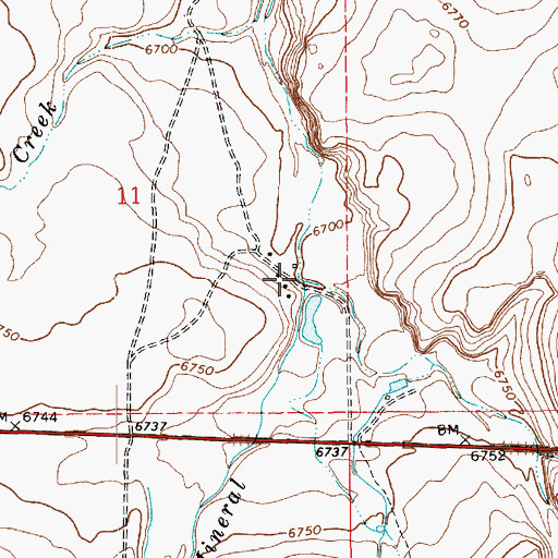 Topographic Map of Whiting Wash, AZ