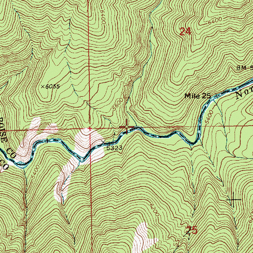 Topographic Map of Taylor Creek, ID