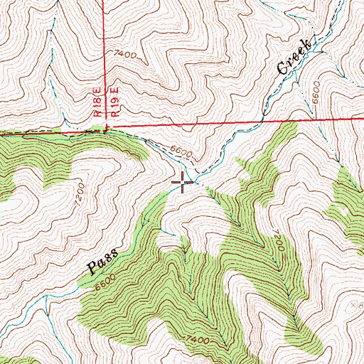 Topographic Map of Taylor Creek, ID