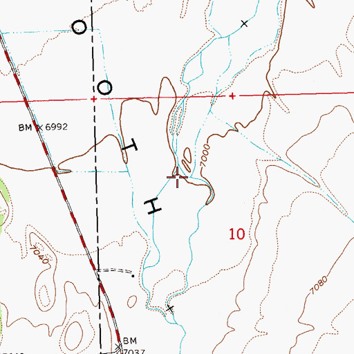 Topographic Map of Taylor Creek, ID