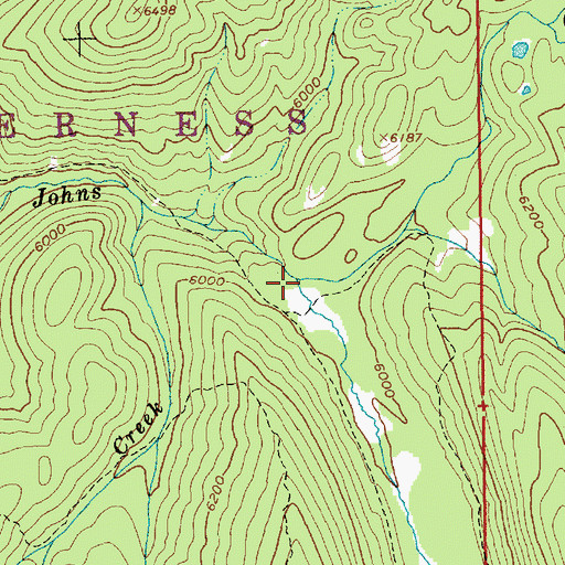 Topographic Map of Taylor Creek, ID