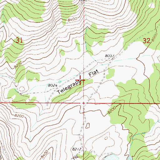 Topographic Map of Telegraph Flat, ID