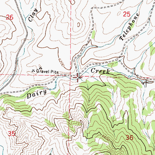 Topographic Map of Telephone Creek, ID