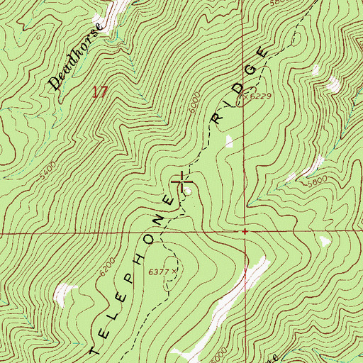 Topographic Map of Telephone Ridge, ID