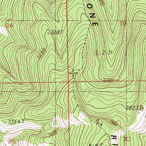 Topographic Map of Telephone Ridge Trail, ID
