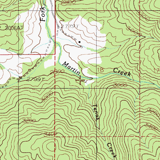 Topographic Map of Tenas Creek, ID