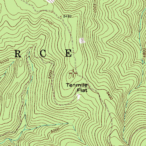 Topographic Map of Tenmile Flat, ID