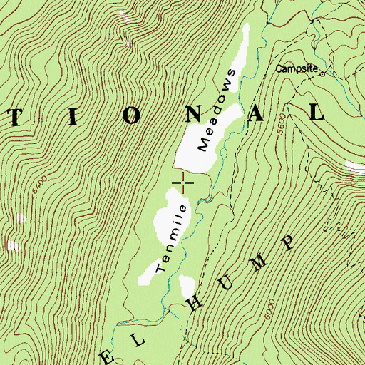 Topographic Map of Tenmile Meadows, ID