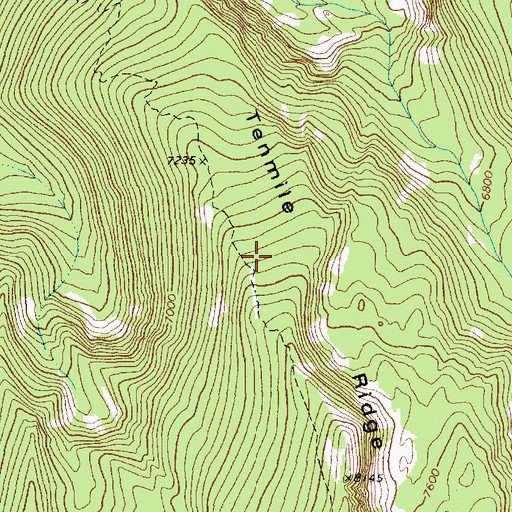 Topographic Map of Tenmile Ridge, ID