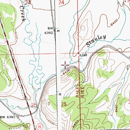 Topographic Map of Tennell Creek, ID
