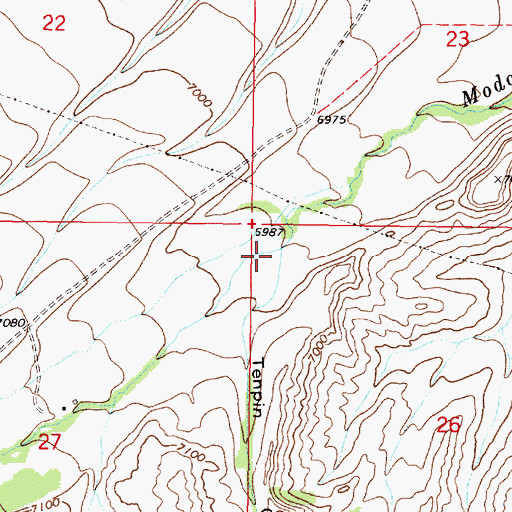 Topographic Map of Tenpin Gulch, ID