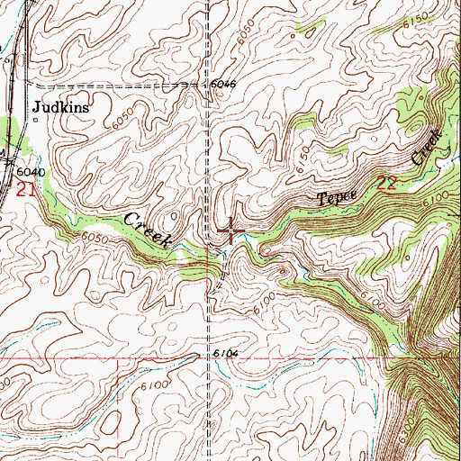 Topographic Map of Tepee Creek, ID