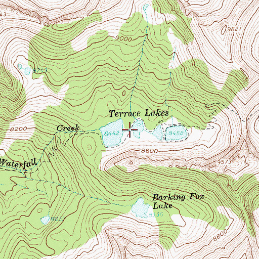 Topographic Map of Terrace Lakes, ID