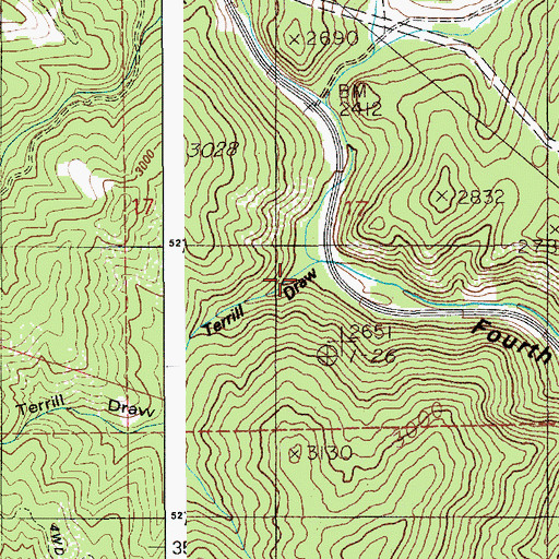 Topographic Map of Terrill Draw, ID