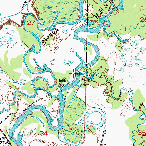 Topographic Map of Teton River, ID