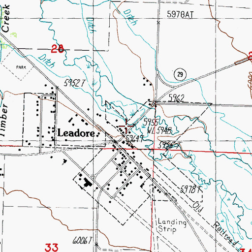 Topographic Map of Texas Creek, ID