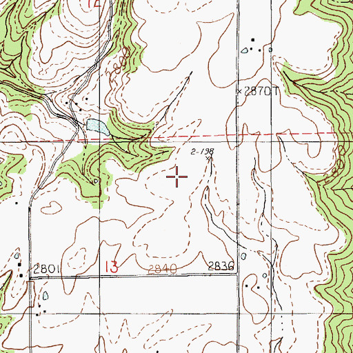 Topographic Map of Texas Ridge, ID