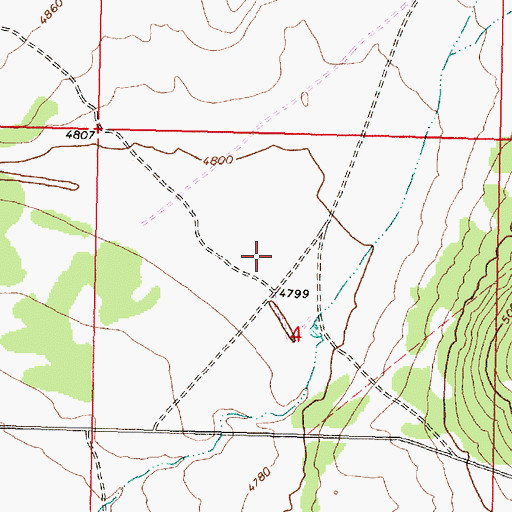 Topographic Map of The Cove, ID