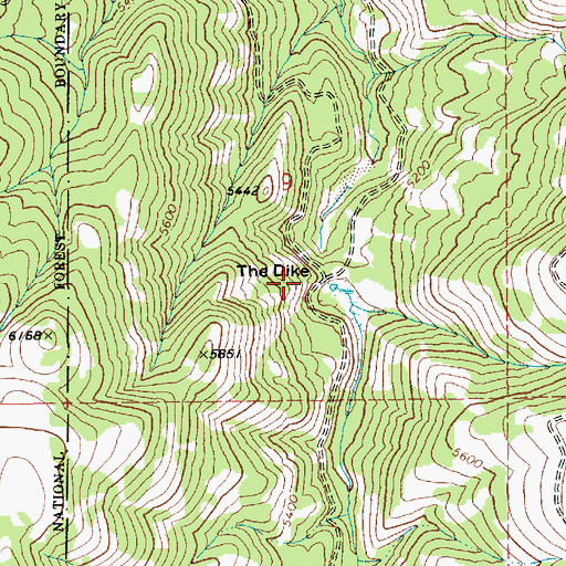 Topographic Map of The Dike, ID