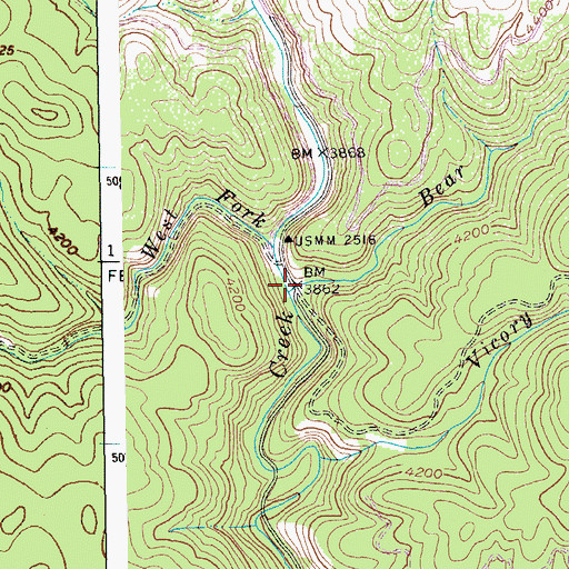 Topographic Map of The Narrows, ID