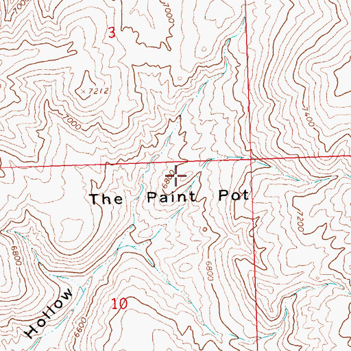 Topographic Map of The Paint Pot, ID