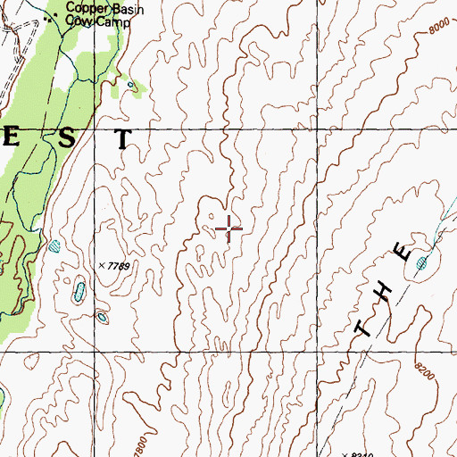 Topographic Map of The Potholes, ID