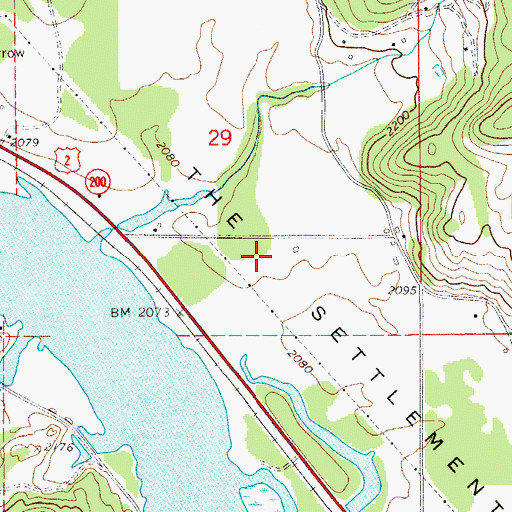 Topographic Map of The Settlement, ID