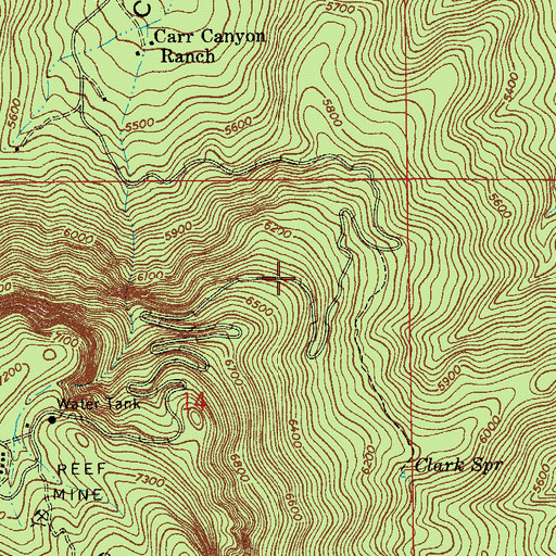 Topographic Map of Carr Peak - Canyon Loop, AZ