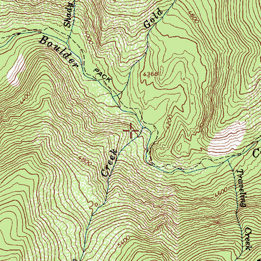 Topographic Map of Thimble Creek, ID