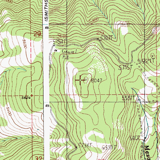 Topographic Map of Third Fork Ridge, ID