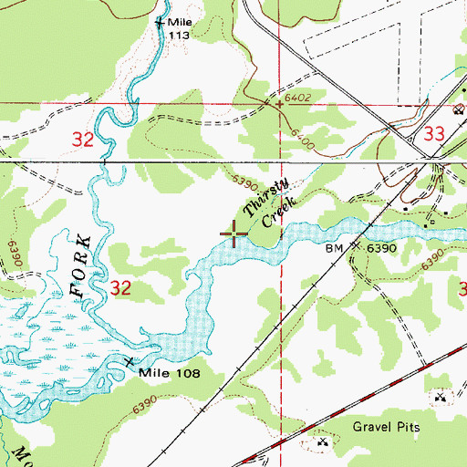 Topographic Map of Thirsty Creek, ID
