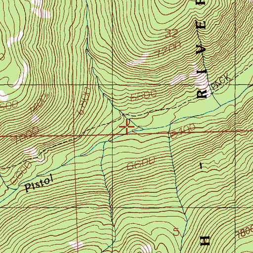 Topographic Map of Thirty-eight Creek, ID