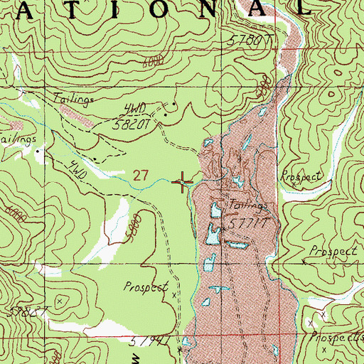 Topographic Map of Thomas Creek, ID