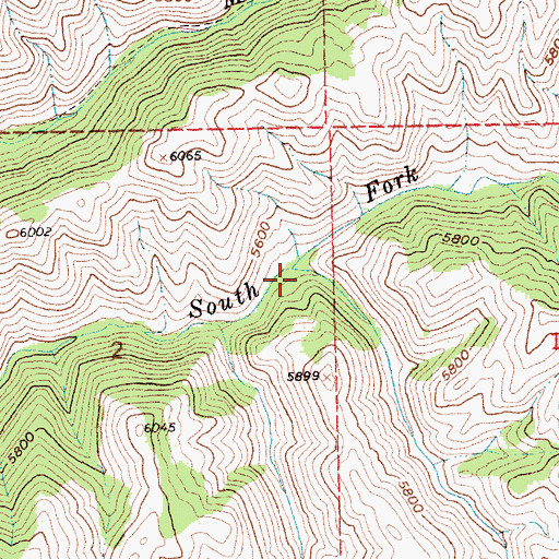 Topographic Map of Thompson Creek, ID