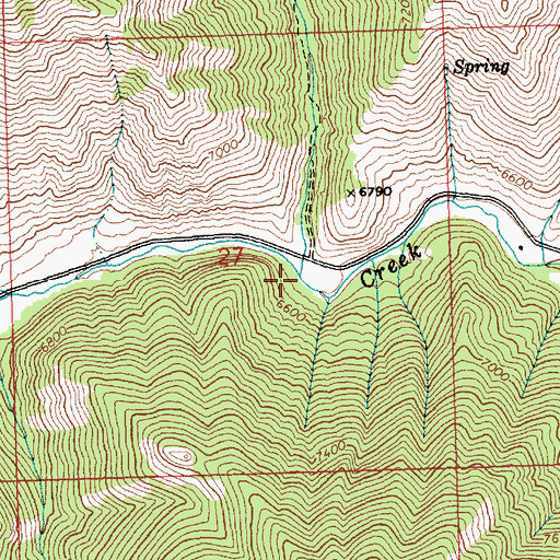 Topographic Map of Thompson Creek, ID