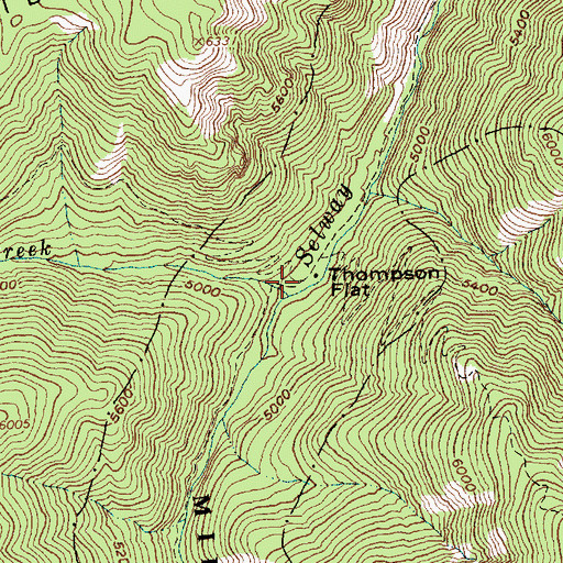 Topographic Map of Thompson Flat, ID